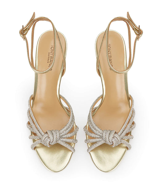 Tacones de evento Tony Bianco Helena Gold Nappa Metallic 8.5cm Doradas Metal | CRDYB38309