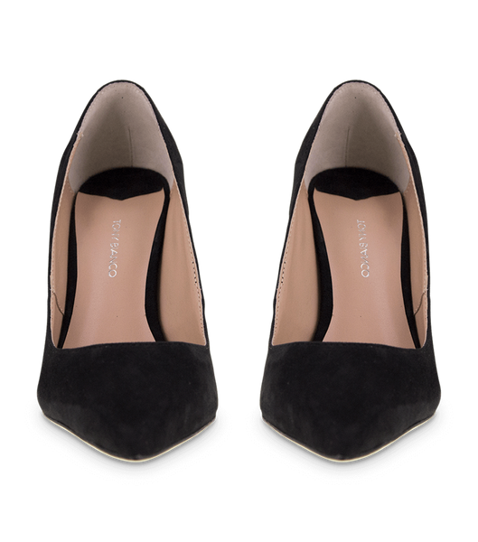 Tacones de evento Tony Bianco Lotus Black Kid Suede 10.3cm Negras | TCRWZ23137