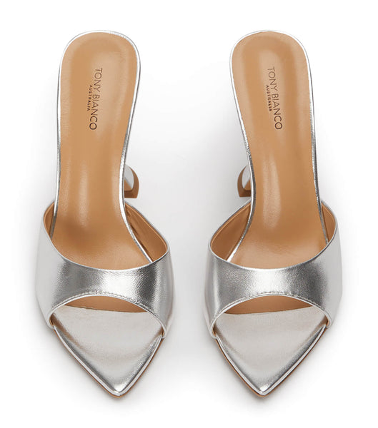 Tacones de evento Tony Bianco Marcel Silver Nappa Metallic 10.5cm Plateadas Metal | GCRUC55429