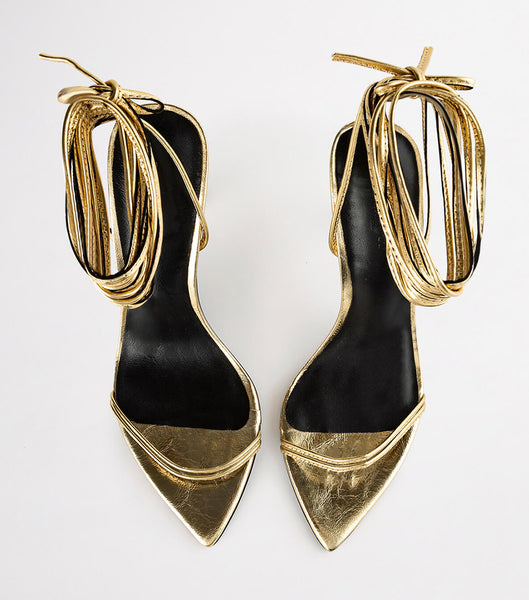 Tacones de evento Tony Bianco Millie Gold Foil 10.5cm Doradas | CRDYB67996