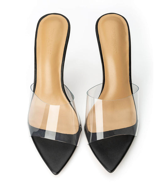 Tacones de evento Tony Bianco Mylo Clear Vinylite/Black 10.5cm Negras | DCRVO82068