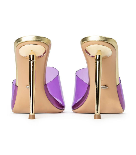 Tacones de evento Tony Bianco Mylo Purple Vinylite/Gold 10.5cm Moradas Doradas | CRJZR49611