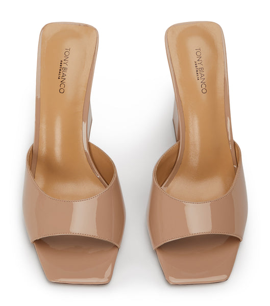 Tacones de evento Tony Bianco Naja Coco Patent 10.5cm Beige | CREAH25688