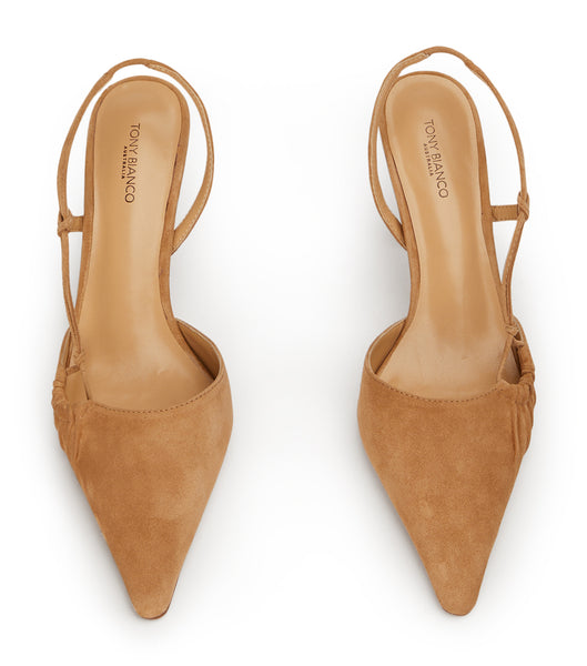 Tacones de evento Tony Bianco Sakai Butterscotch Suede 8cm Beige | CRDYB78209