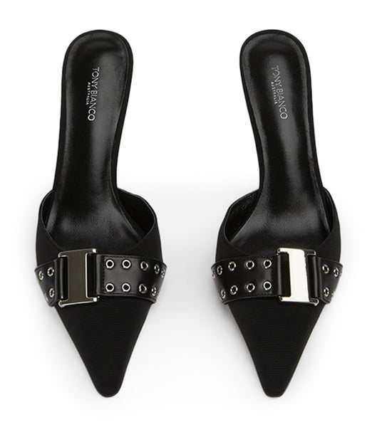 Tacones de evento Tony Bianco Samma Black Grosgrain/Black Como 8cm Negras | CRDFL14665