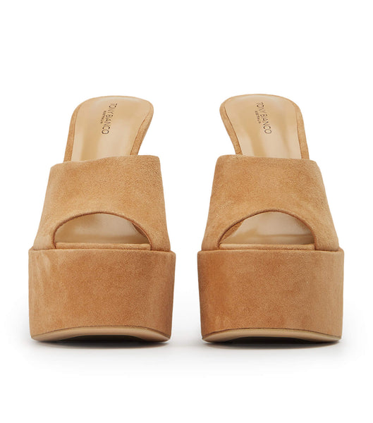 Zapatos Plataforma Tony Bianco Jordyn Butterscotch Suede 15cm Marrones | CRJVR15509