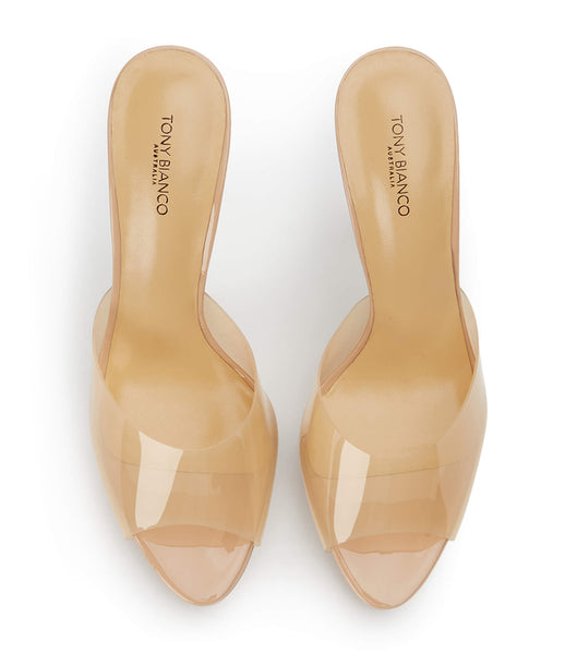 Zapatos Plataforma Tony Bianco Liquid Nude Vinylite/Nude Patent 12cm Beige | CREGJ14521