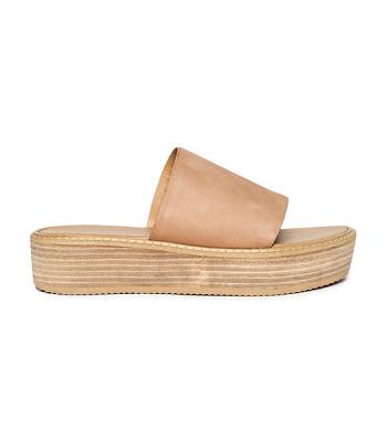 Chanclas Tony Bianco Elke Caramel 4.5cm Beige | CRZDE66295