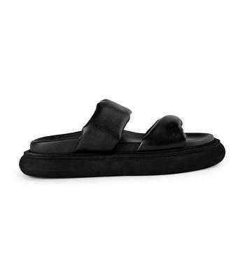 Chanclas Tony Bianco June Black Nappa 3cm Negras | CRZPD94853