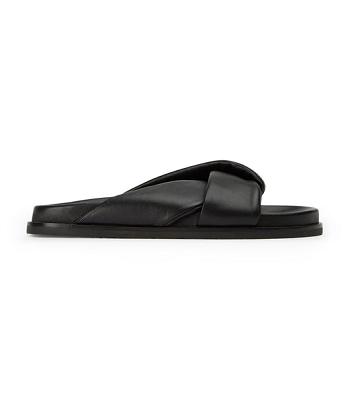 Chanclas Tony Bianco Lora Black Nappa 1.5cm Negras | QCRUV84144