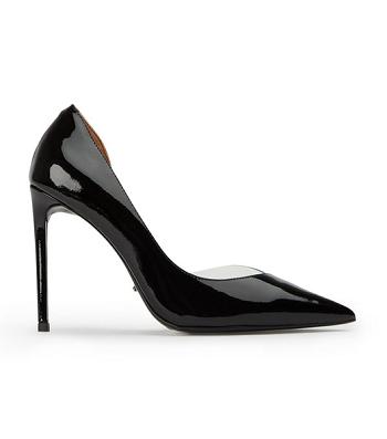 Court Shoes Tony Bianco Adore Black Patent/Clear Vinylite 10.5cm Negras | CRQAV98434