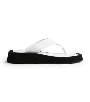 Flat Sandals Tony Bianco Ives Milk Capretto 3.5cm Blancas | ZCRMJ61292