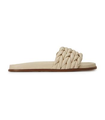 Flat Sandals Tony Bianco Layton Vanilla Nappa Amarillo Claro | UCRTG75755