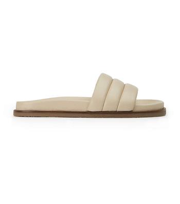 Flat Sandals Tony Bianco Lucas Vanilla Nappa 1.5cm Amarillo Claro | CREAH54616