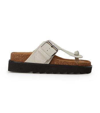 Flat Sandals Tony Bianco Marlo Milk Suede 3cm Blancas | SCRVO66317