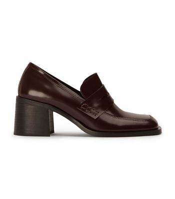 Loafers Tony Bianco Lomax Vino Hi Shine 6.5cm Chocolate | LCRSX46979