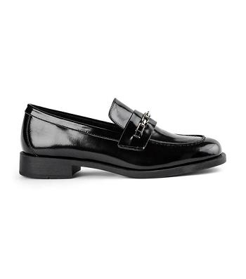 Loafers Tony Bianco Rebecca Black Hi Shine 2.5cm Negras | DCRVO53551