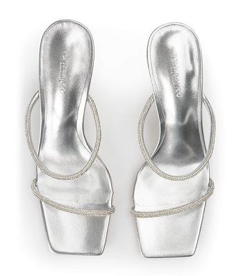 Tacones Brillantes Tony Bianco Chase Silver Nappa Metallic 8.5cm Plateadas Metal | QCRUV83088