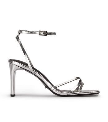 Tacones De Novia Tony Bianco Corso Silver Foil 8.5cm Plateadas | CRNZX49164