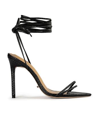 Tacones De Novia Tony Bianco Millie Black Snake 10.5cm Negras Serpent | CRJZR23245