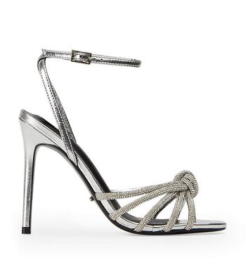 Tacones con tiras Tony Bianco Kyla Silver Foil 11cm Plateadas | MCRFT95372