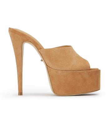 Tacones de aguja Tony Bianco Jordyn Butterscotch Suede 15cm Marrones | GCREC24685