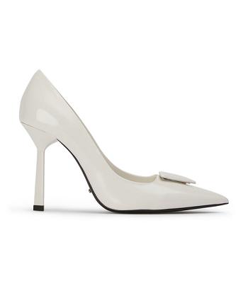 Tacones de evento Tony Bianco Gema White Hi Shine 10cm Blancas | CRJKU39116